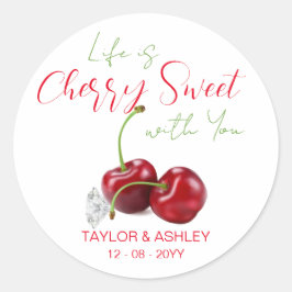 Life Is Cherry Sweet Ronde Sticker
