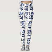 Life Is Colourful Blau - Designerlogo Leggings (Voorkant)