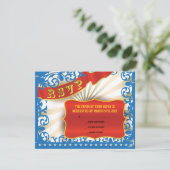 LIFE IS EEN CIRCUS Bat Bar Mitzvah uitnodiging (Staand voorkant)