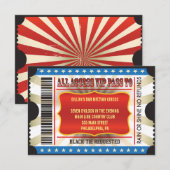 LIFE IS EEN CIRCUS Bat Bar Mitzvah uitnodiging (Voorkant / Achterkant)