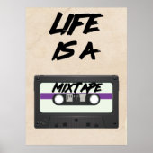life is een mixtape quote poster (Voorkant)