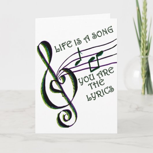 LIFE IS EEN SONG CARD KAART (Voorkant)