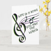 LIFE IS EEN SONG CARD KAART (Gele Bloem)