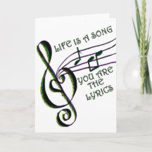 LIFE IS EEN SONG CARD