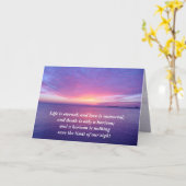 Life is Eternal Love is Immortal Sympathy Sunset Kaart (Gele Bloem)