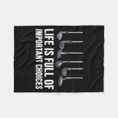 Life Is Full Of Imrtant Choices Golf Christmas Fleece Deken (Voorkant (Horizontaal))