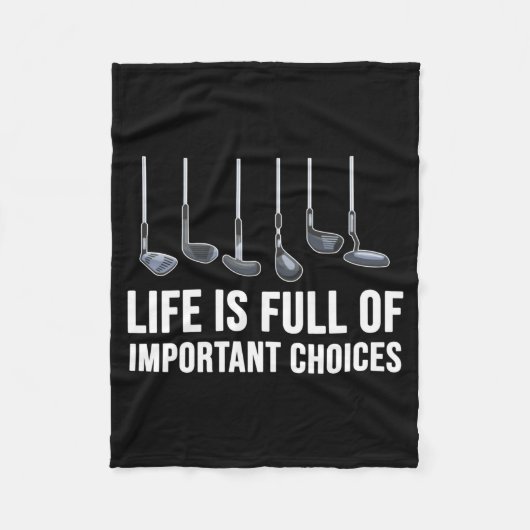Life Is Full Of Imrtant Choices Golf Christmas Fleece Deken (Voorkant)