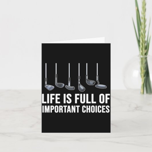 Life Is Full Of Imrtant Choices Golf Christmas  Kaart (Voorkant)