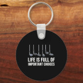 Life Is Full Of Imrtant Choices Golf Christmas  Sleutelhanger (Voorkant)