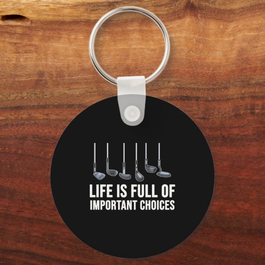 Life Is Full Of Imrtant Choices Golf Christmas  Sleutelhanger (Voorkant)
