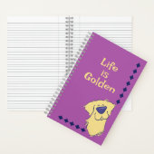 "Life is Golden" Golden Retriever Custom Spiral Notitieboek (Binnen)
