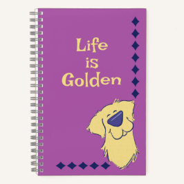 "Life is Golden" Golden Retriever Custom Spiral Notitieboek
