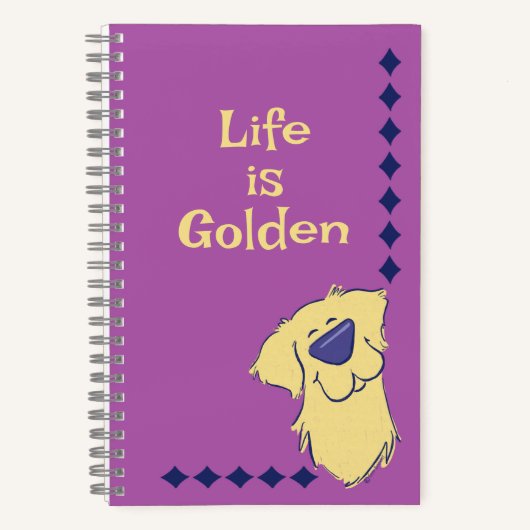 "Life is Golden" Golden Retriever Custom Spiral Notitieboek (Voorkant)