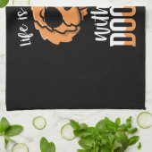 Life is Golden with My Doodle, Dogs Owner Quotes Theedoek (Gevouwen)