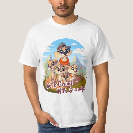Life is Grand with Grandpa T-shirt (Voorkant)
