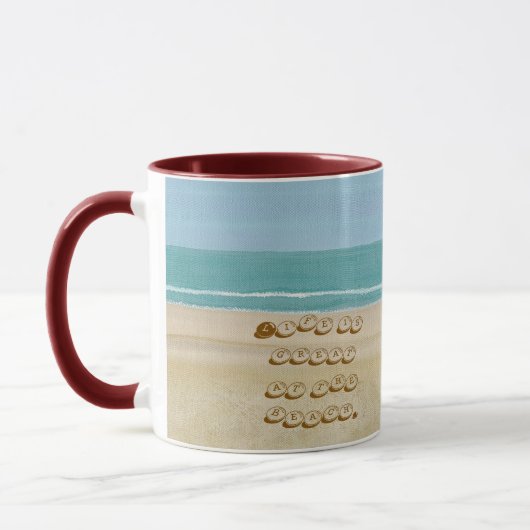 Life is great at the beach, beach mugs mok (Links)