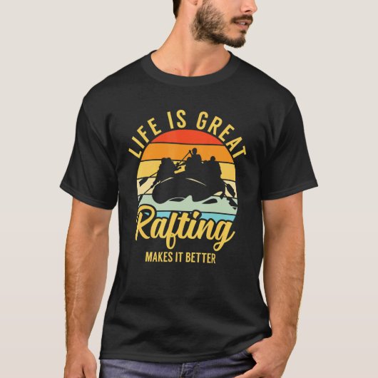 Life Is Great Whitewater Rafting River Rat Water S T-shirt (Voorkant)