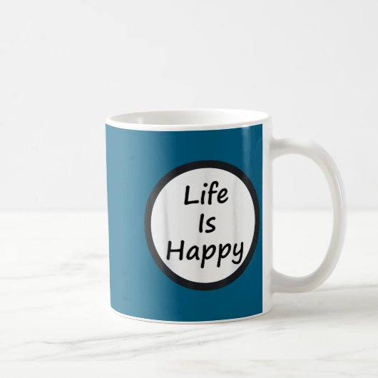 Life Is Happy Shirt  Koffiemok (Rechts)
