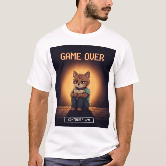 Life Is Hard Mode – Game Over But Still Alive T-shirt (Voorkant)