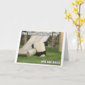 Life is Hard Panda greecard Kaart (Gele Bloem)