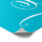 LIFE IS KORT moderne typografie motivatie blauw Poster (Hoek)