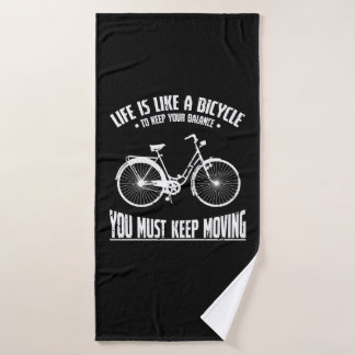Life is like a Bicycle Badhanddoek