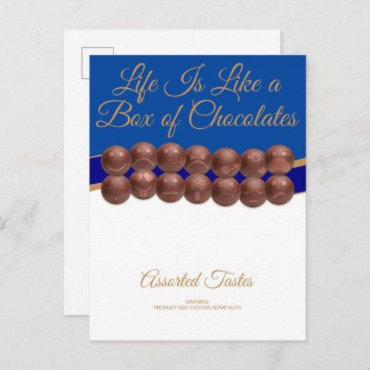 Life Is Like a Box of Chocolates Briefkaart (Voorkant / Achterkant)