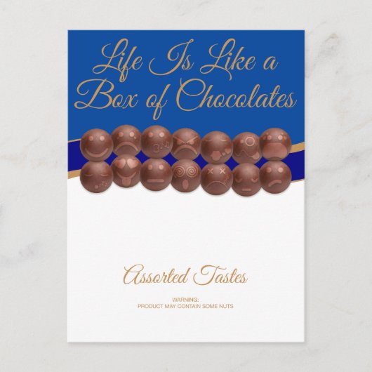 Life Is Like a Box of Chocolates Briefkaart (Voorkant)
