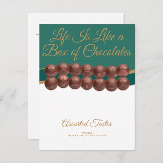 Life Is Like a Box of Chocolates Briefkaart (Voorkant / Achterkant)