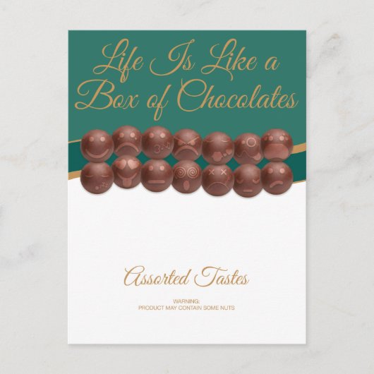 Life Is Like a Box of Chocolates Briefkaart (Voorkant)