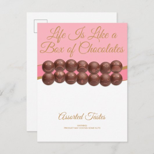 Life Is Like a Box of Chocolates Briefkaart (Voorkant / Achterkant)