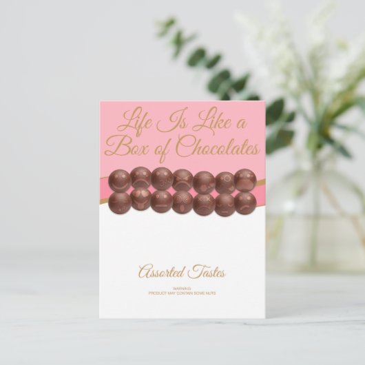 Life Is Like a Box of Chocolates Briefkaart (Staand voorkant)