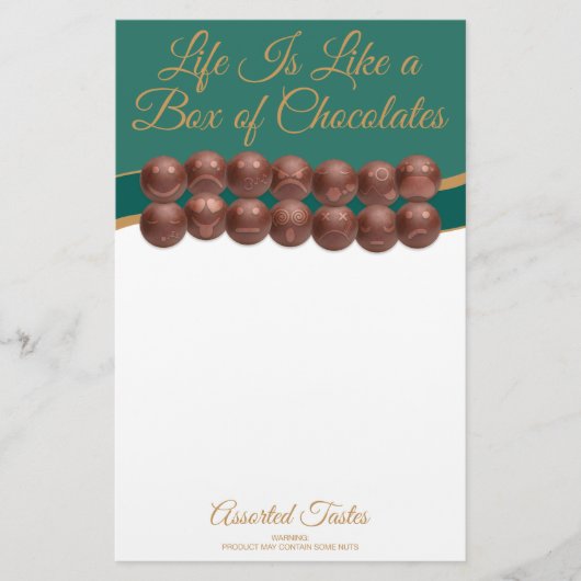Life Is Like a Box of Chocolates Briefpapier (Voorkant)
