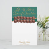 Life Is Like a Box of Chocolates Briefpapier (Staand voorkant)