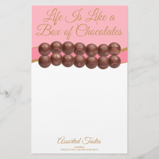 Life Is Like a Box of Chocolates Briefpapier (Voorkant)
