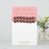 Life Is Like a Box of Chocolates Briefpapier (Staand voorkant)