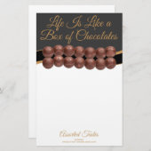 Life Is Like a Box of Chocolates Briefpapier (Voorkant / Achterkant)