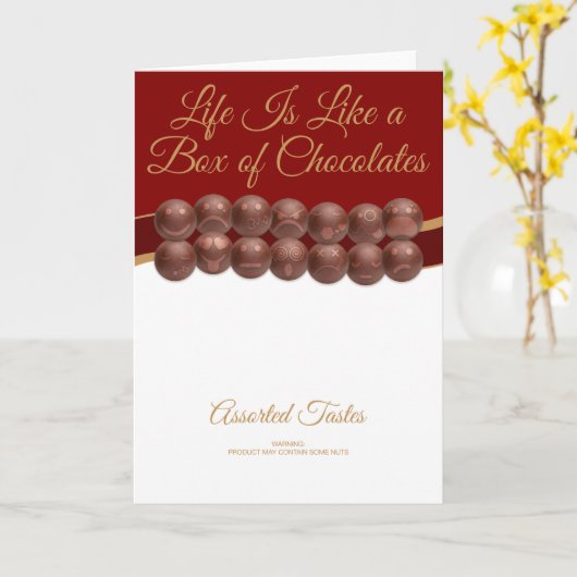 Life Is Like a Box of Chocolates Kaart (Gele Bloem)
