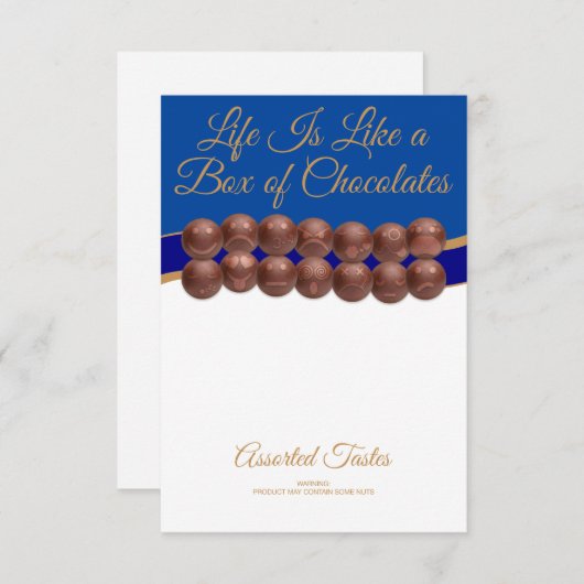 Life Is Like a Box of Chocolates Notitiekaartje (Voorkant / Achterkant)