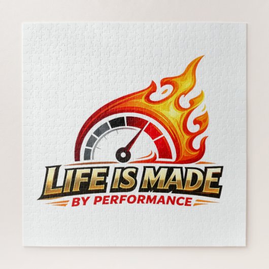 Life Is Made By Performance Flame Speedometer  Legpuzzel (Verticaal)