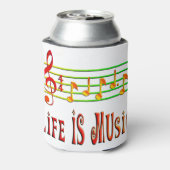 LIFE IS MUSIC - MUSIC SCORE & MUSICAL KEY NOTES BLIKJESKOELER (Blikje Achterkant)