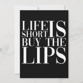 Life Is Short Buy The Lips Nurse Injecto Save The Date (Voorkant)