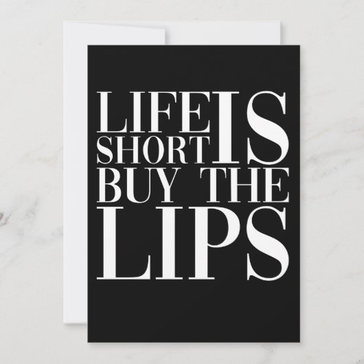 Life Is Short Buy The Lips Nurse Injecto Save The Date (Voorkant)
