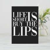 Life Is Short Buy The Lips Nurse Injecto Save The Date (Staand voorkant)