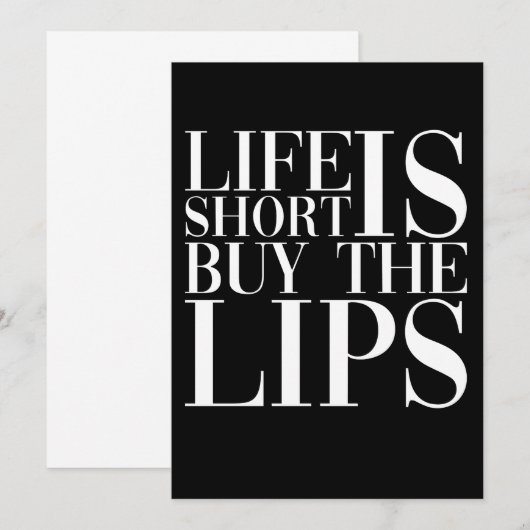 Life Is Short Buy The Lips Nurse Injecto Save The Date (Voorkant / Achterkant)