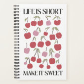 Life Is Short Make It Sweet Quote Boho Wildflower  Planner (Voorkant)