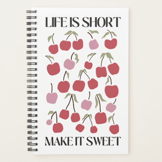 Life Is Short Make It Sweet Quote Boho Wildflower  Planner (Voorkant)