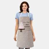 "Life is Short so Eat Cake" Slogan Schort (Gedragen)