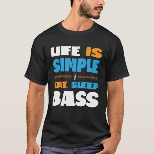 Life is Simple Eat Sleep Sing Barbershop Quartet B T-shirt (Voorkant)