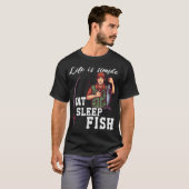 Life is simple - fish t-shirt (Voorkant volledig)